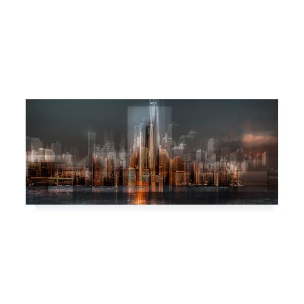 Carmine Chiriaco 'The One Double Orange' Canvas Art, 8x19, Trademark Fine Art, Mfr#: 1X09656-C819GG
